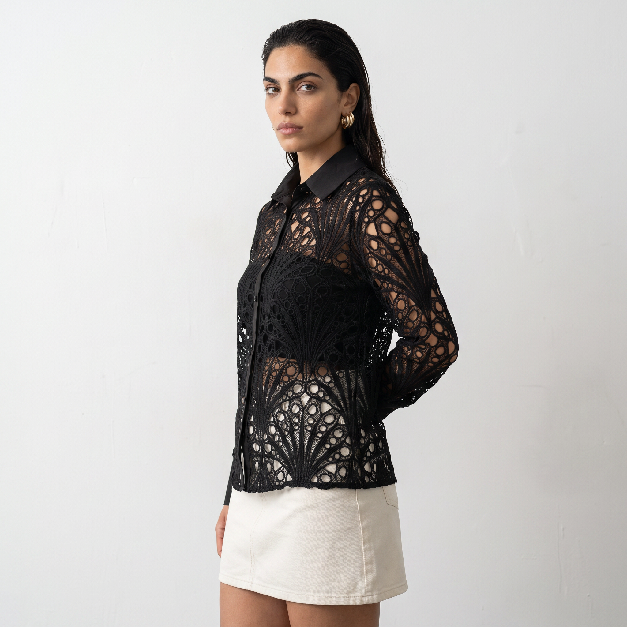 Lace Sheer Shirt