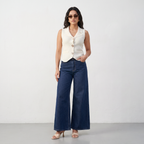 Lapel Neck Sleeveless Top