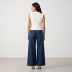 Lapel Neck Sleeveless Top