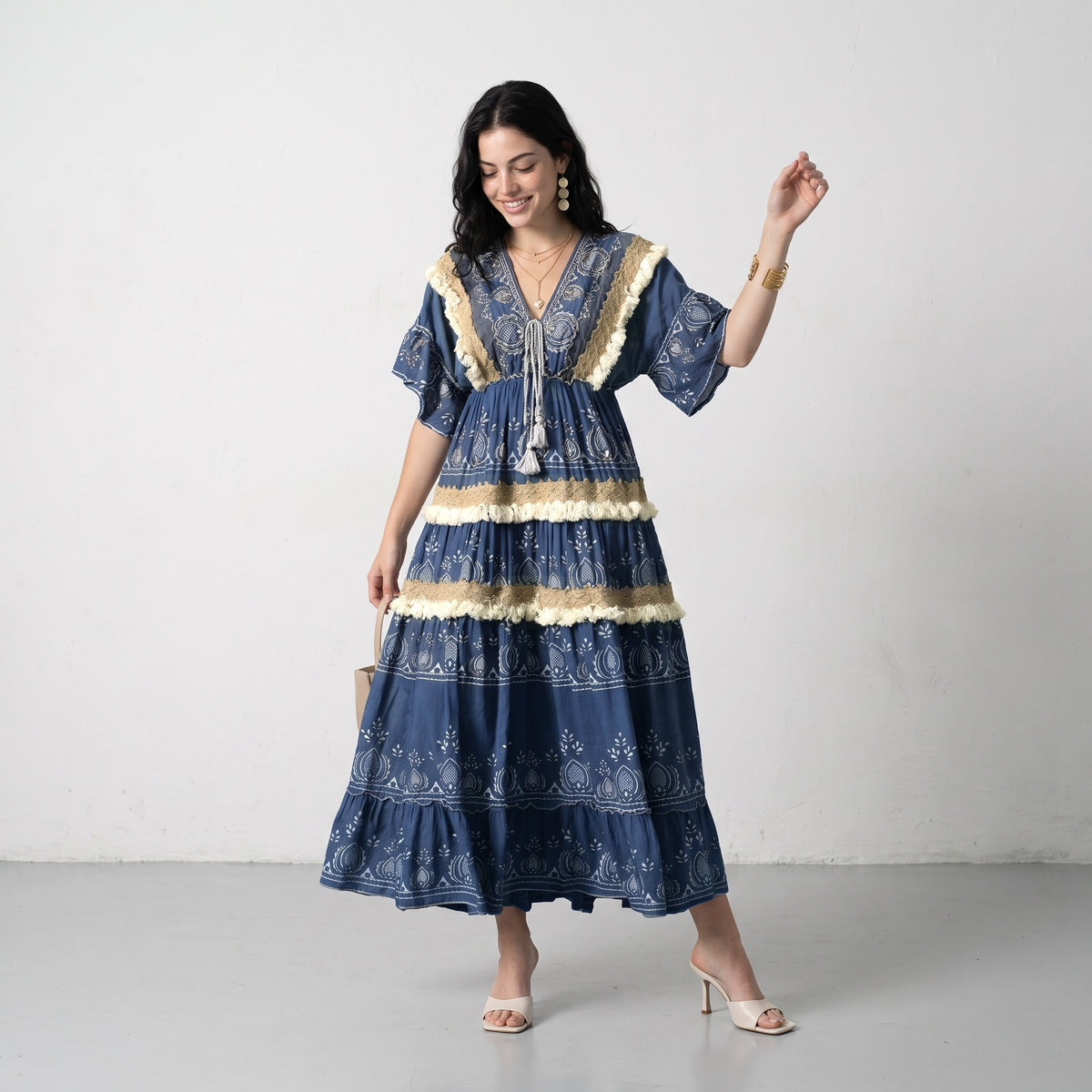 Fringe Bloom Maxi  Dress