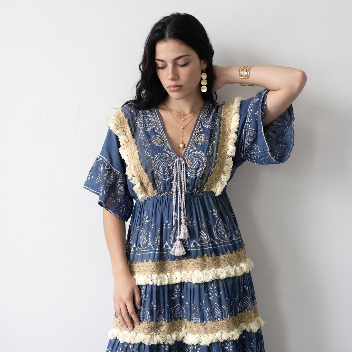 Fringe Bloom Maxi  Dress