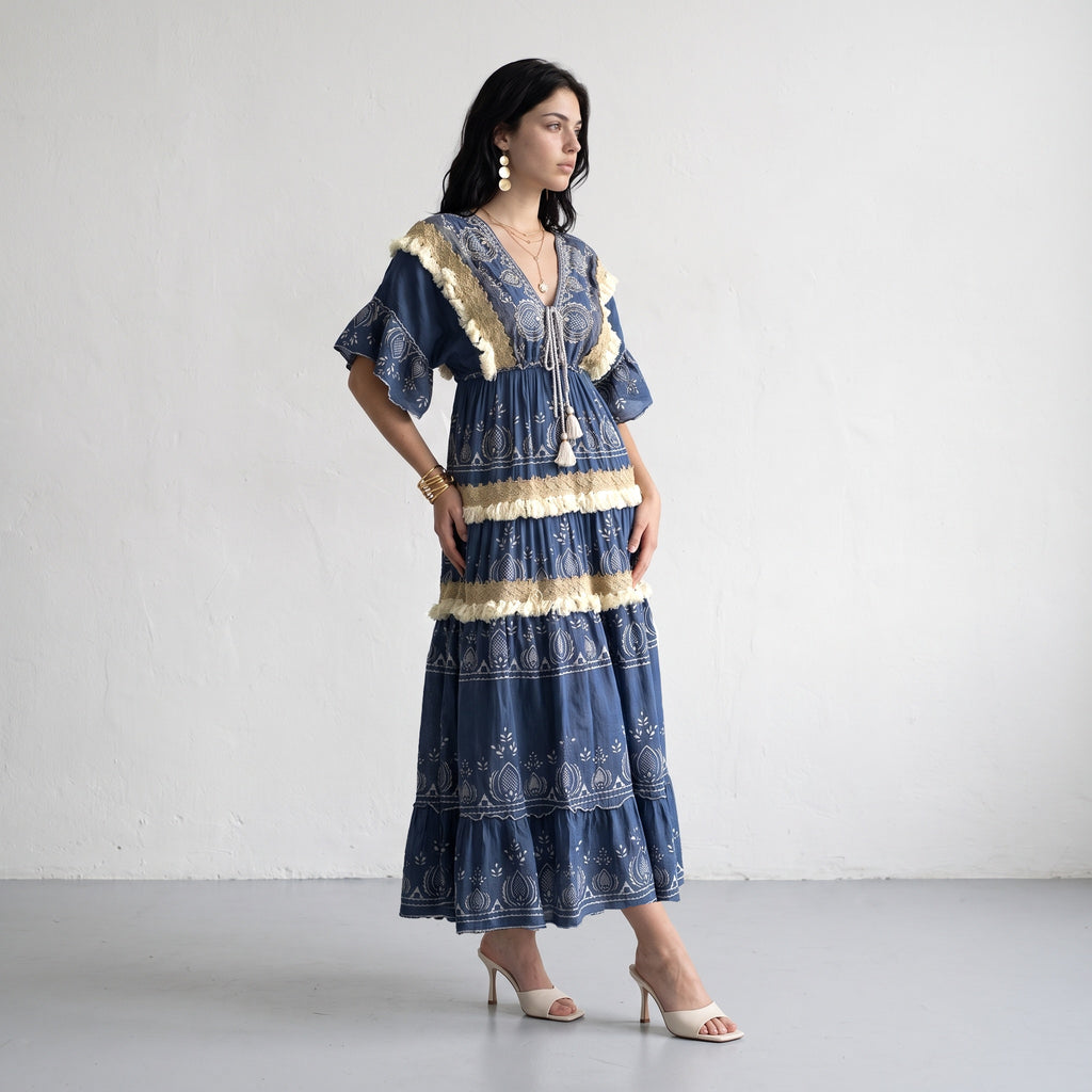 Fringe Bloom Maxi  Dress