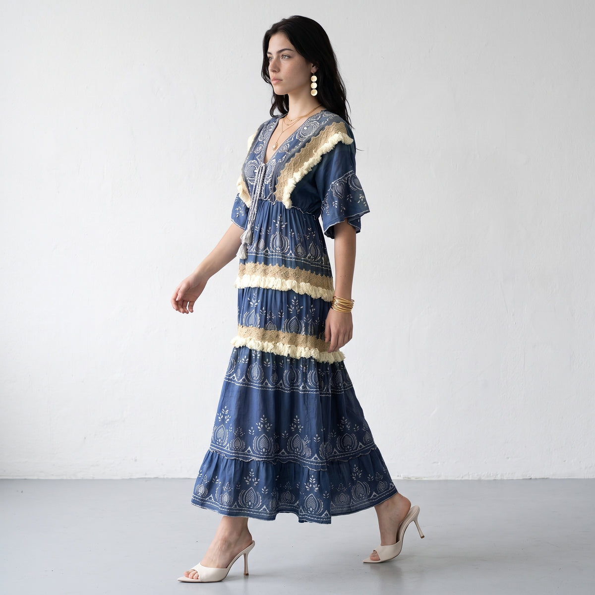 Fringe Bloom Maxi  Dress