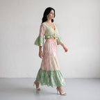 Tassel Glow Pink Schiffli Co-ord Set