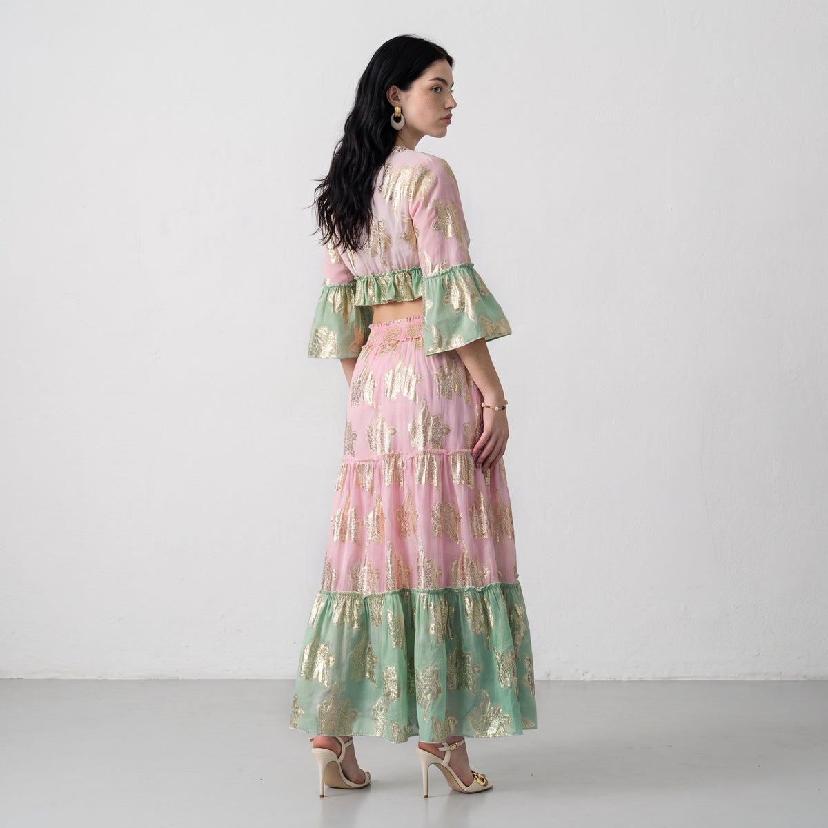 Tassel Glow Pink Schiffli Co-ord Set