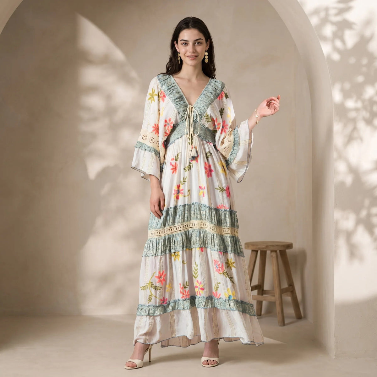 Blue Charm Lurex Dress