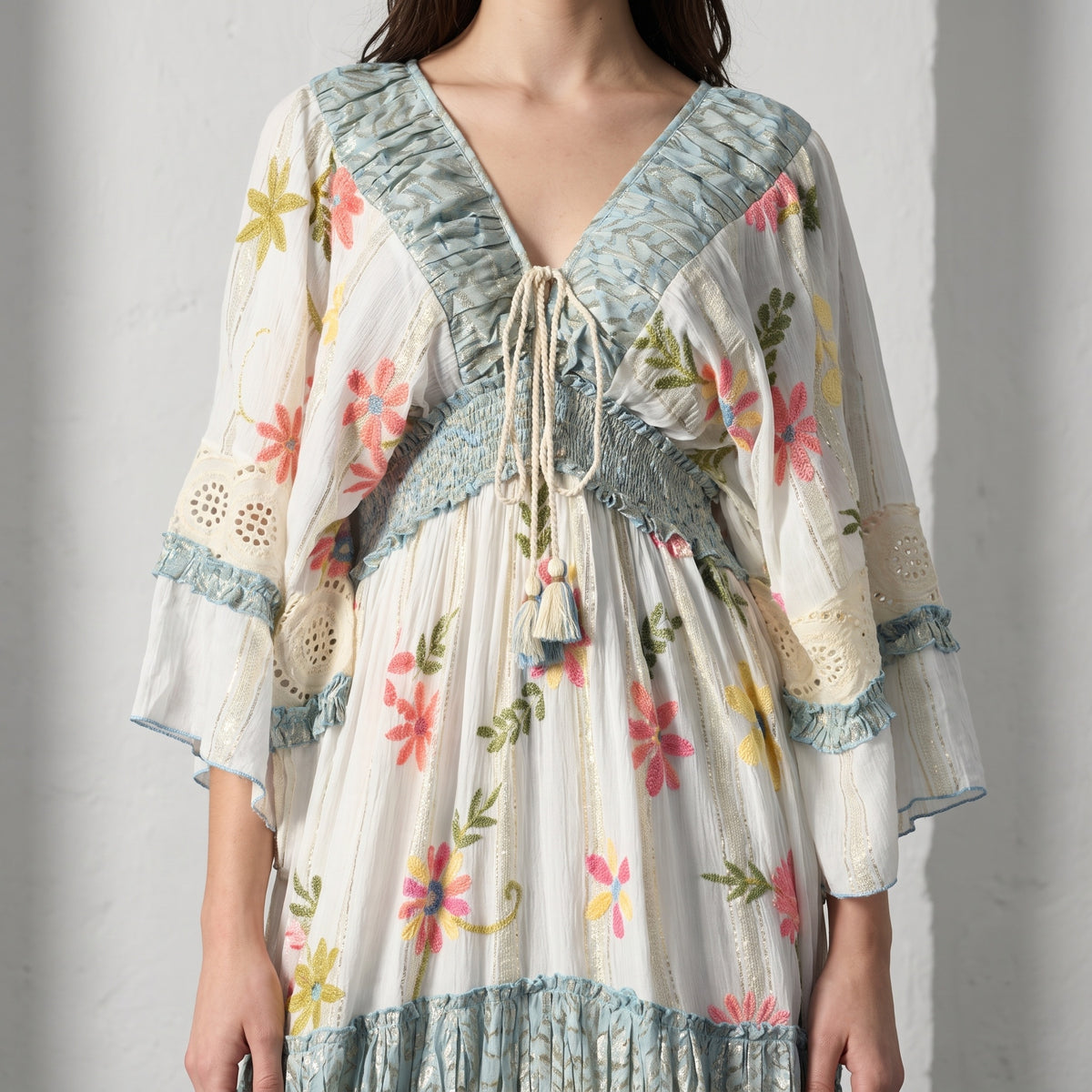 Blue Charm Lurex Dress