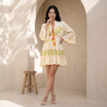 Orange Paisley Charm Short Dress