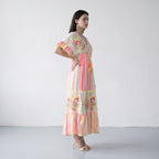 Neon Pink Bloom Maxi Dress