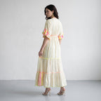Neon Pink Bloom Maxi Dress