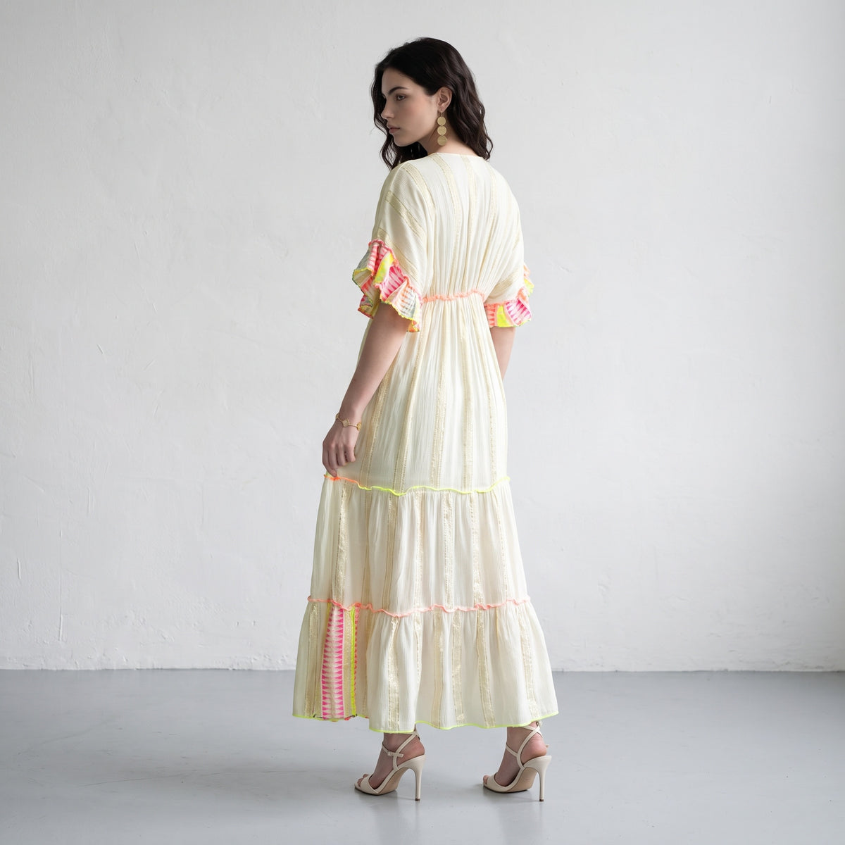 Neon Pink Bloom Maxi Dress