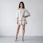 Gleam & Grace Embroidered Short Dress