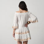 Gleam & Grace Embroidered Short Dress