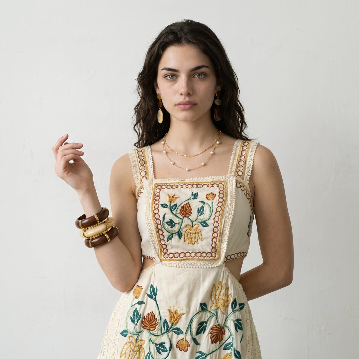 Lace Mirage Embroidered Maxi Dress