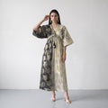 Dual tone Jacquard Maxi  Dress