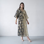 Dual tone Jacquard Maxi  Dress