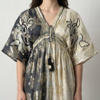Dual tone Jacquard Maxi  Dress