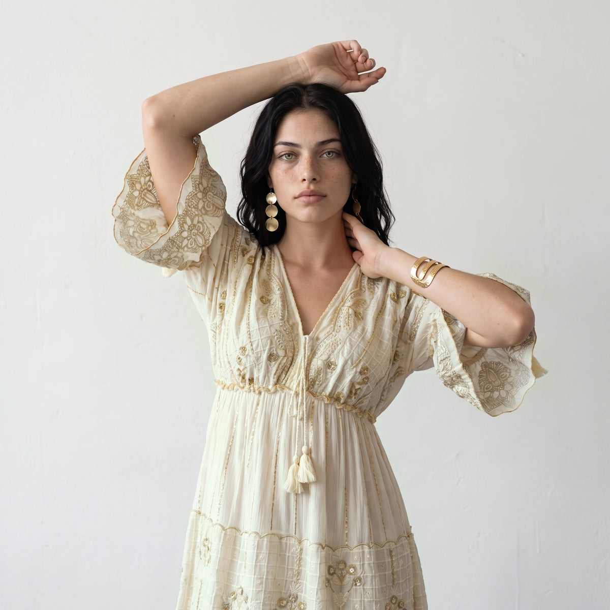 Beadora Lurex Maxi Dress