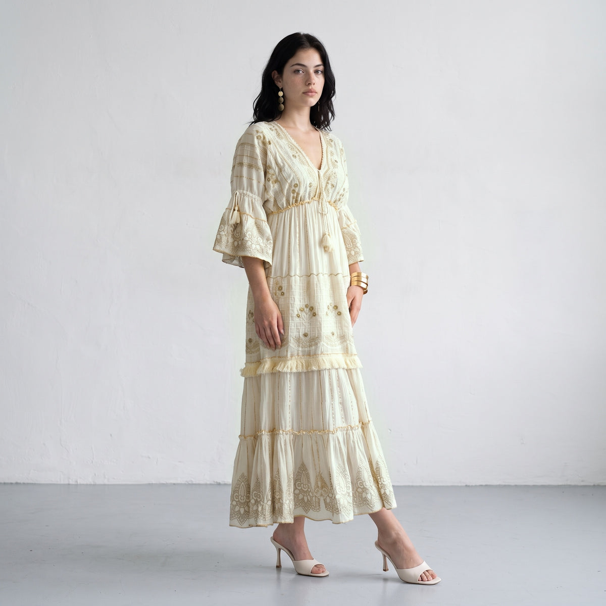 Beadora Lurex Maxi Dress