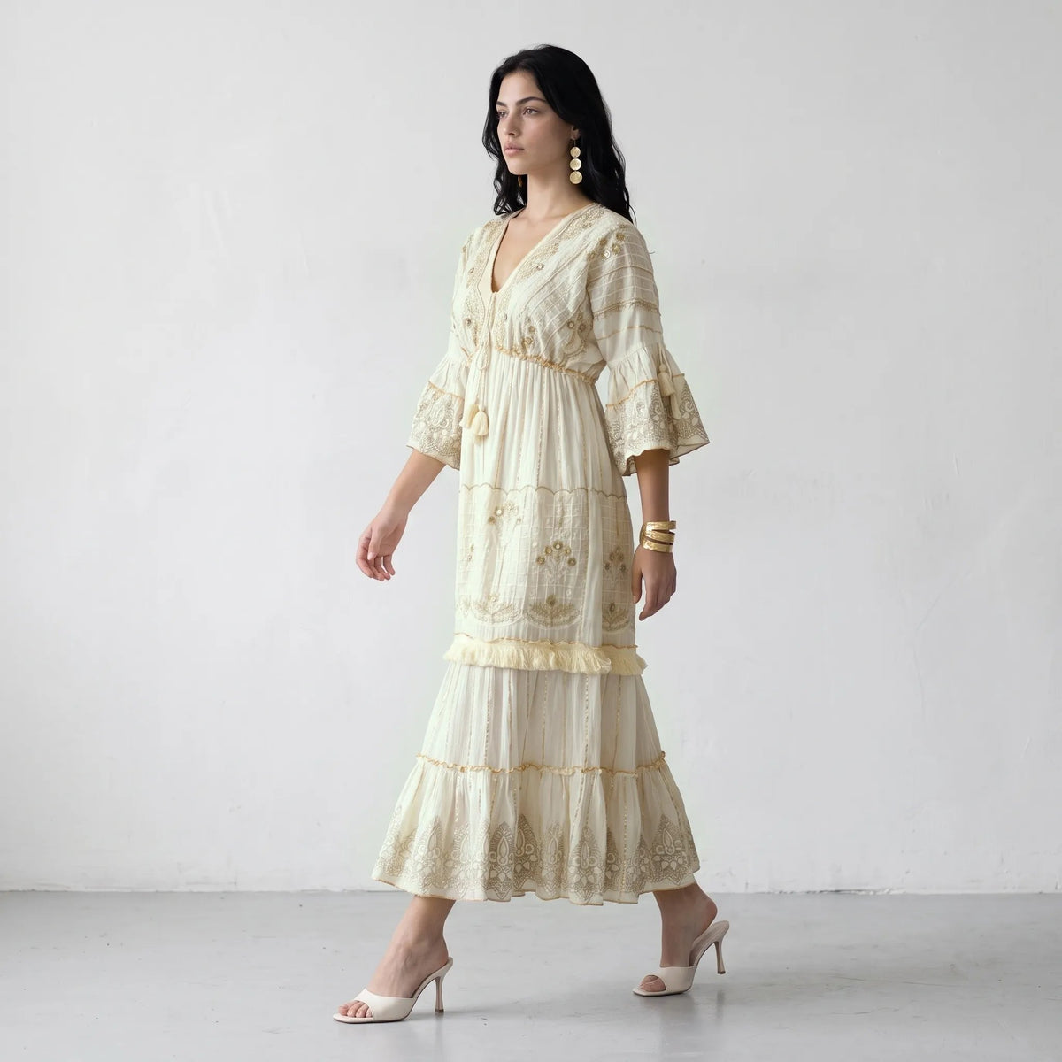 Beadora Lurex Maxi Dress