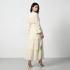 Aurora Jacquard Green Maxi Dress