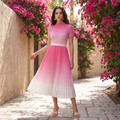 Ombre Pleated Two-Piece Set