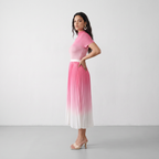 Ombre Pleated Two-Piece Set