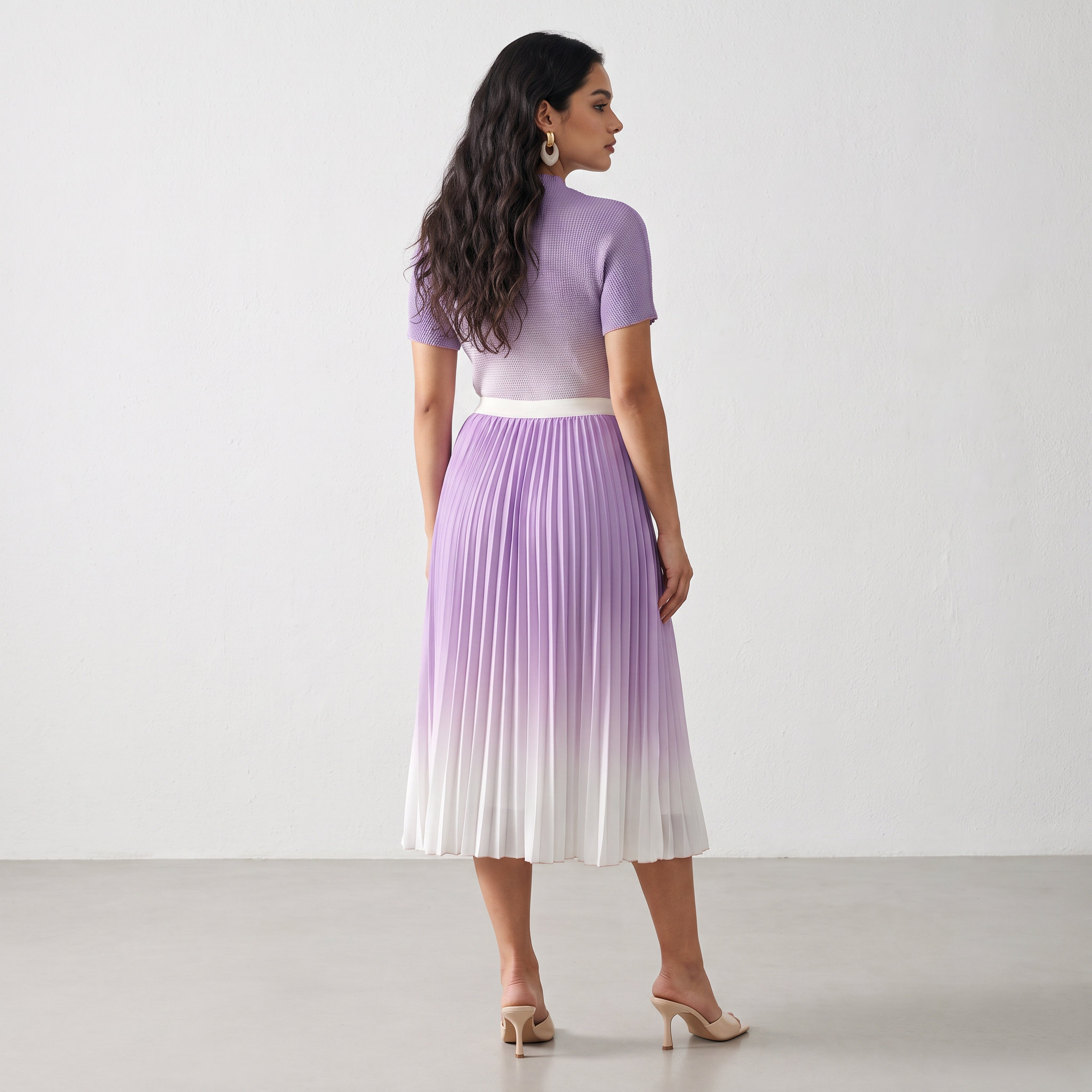 Ombre Pleated Two-Piece Set