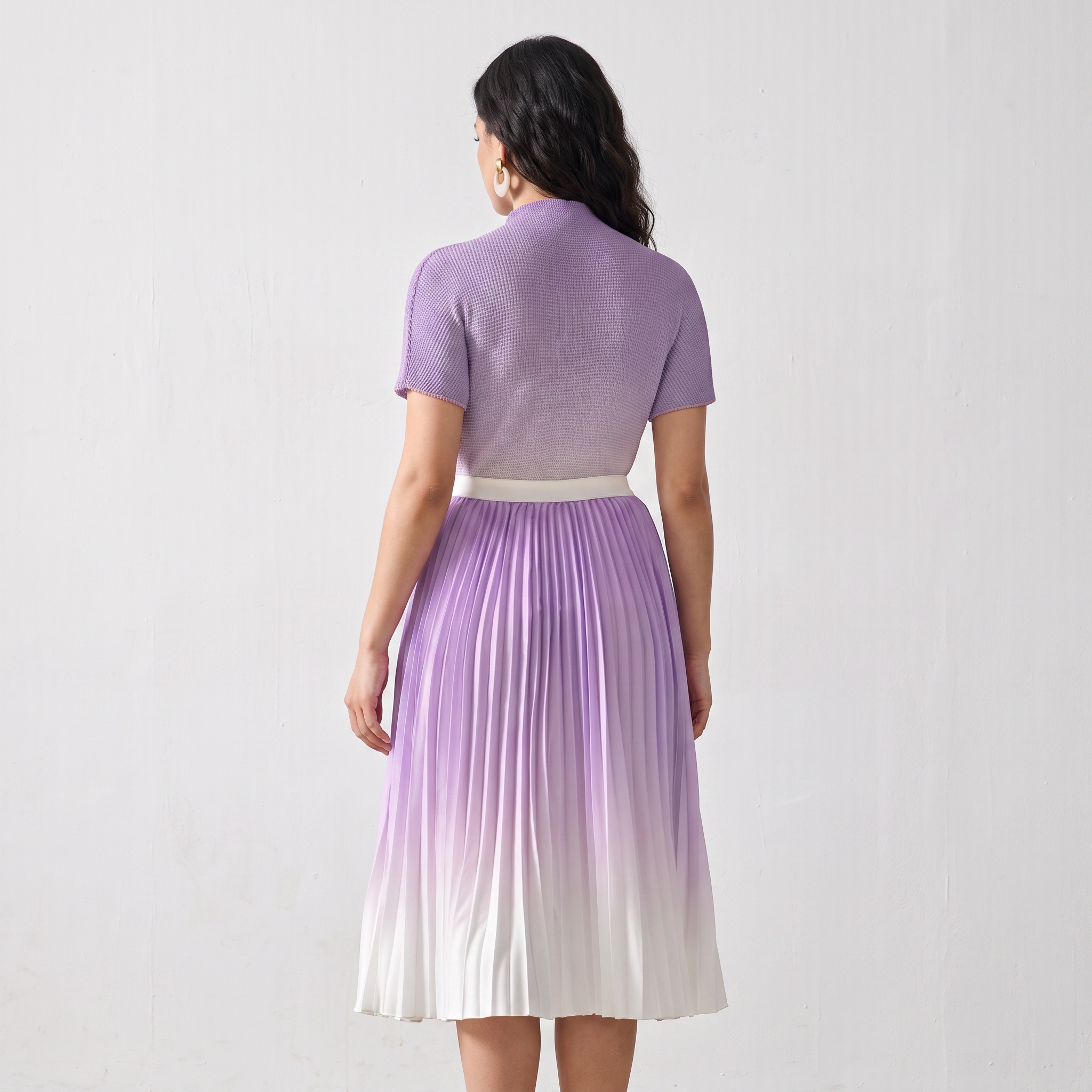 Ombre Pleated Two-Piece Set