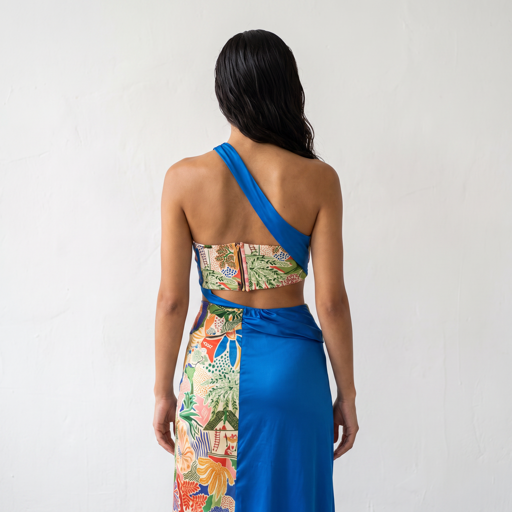 One-Shoulder Monokini with Cover Up