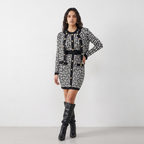 Opulent Knitted Two-piece Dress
