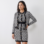 Opulent Knitted Two-piece Dress