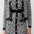 Opulent Knitted Two-piece Dress