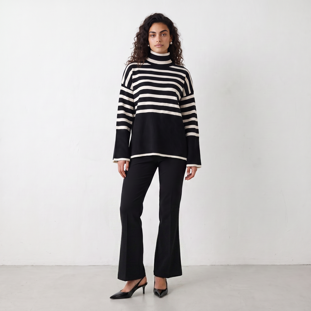 Striped Knitted Two Piece Set
