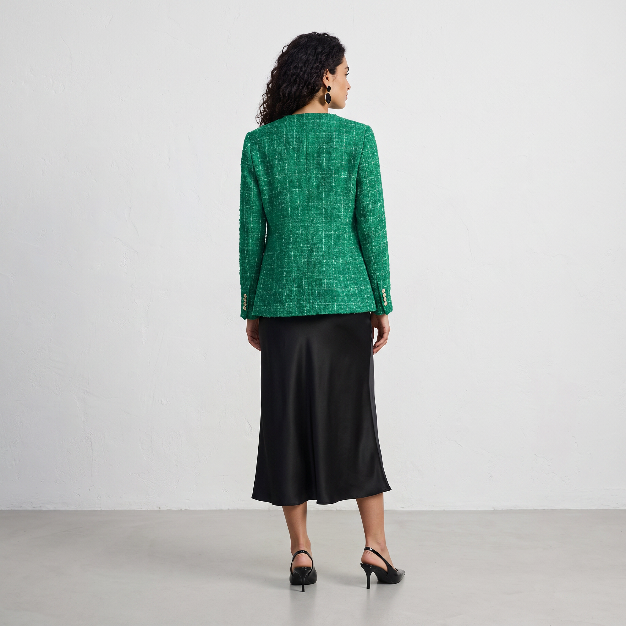 Plaid Tweed Blazer
