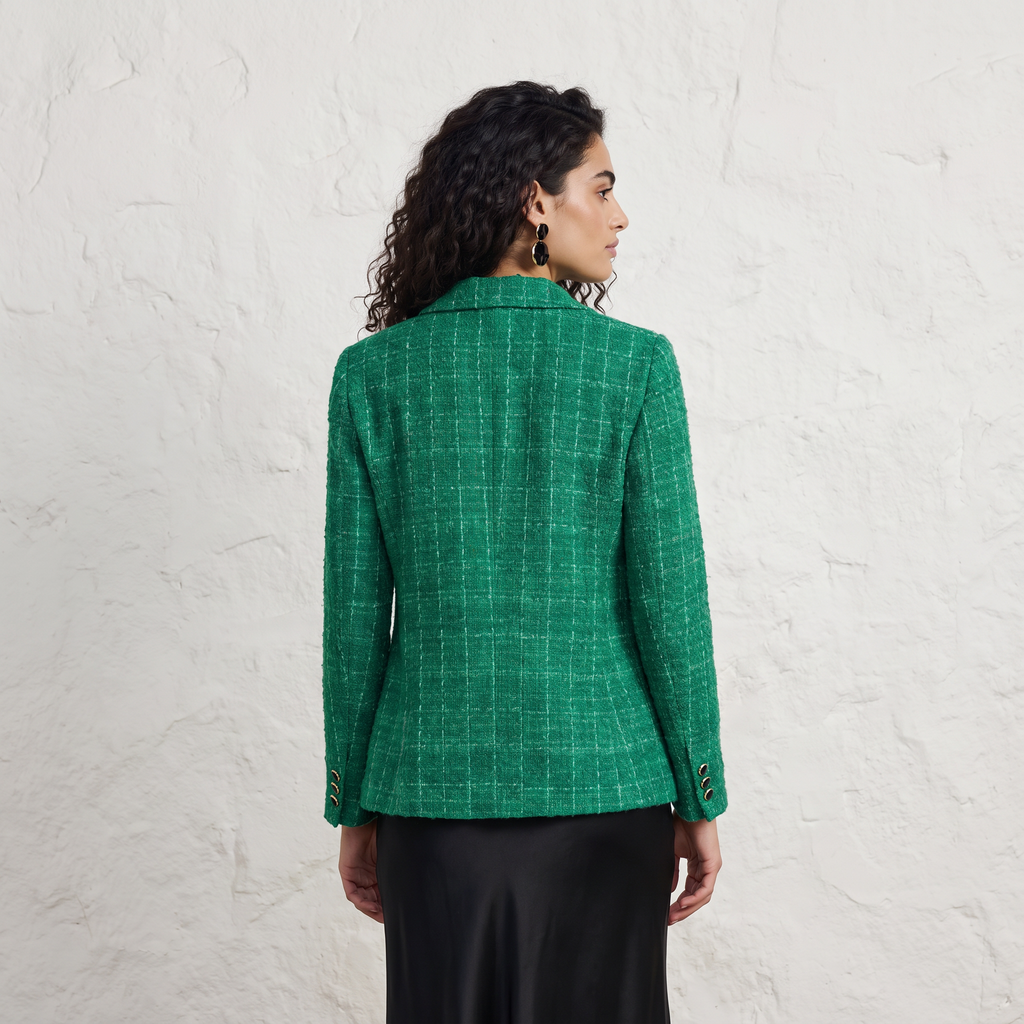 Plaid Tweed Blazer