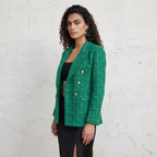 Plaid Tweed Blazer