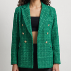 Plaid Tweed Blazer