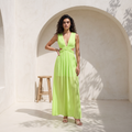 Cross-Waist Maxi Dress