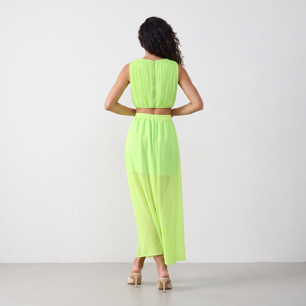 Cross-Waist Maxi Dress
