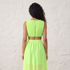 Cross-Waist Maxi Dress