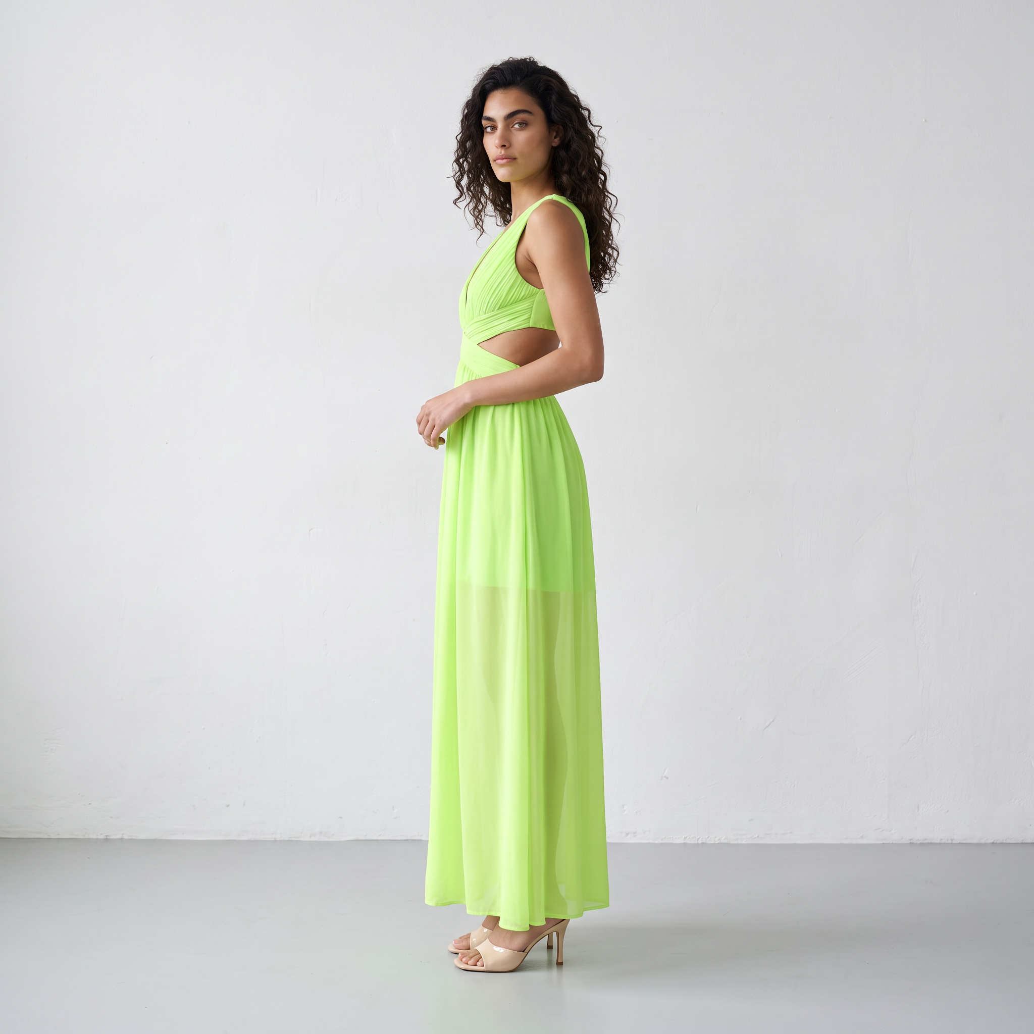 Cross-Waist Maxi Dress