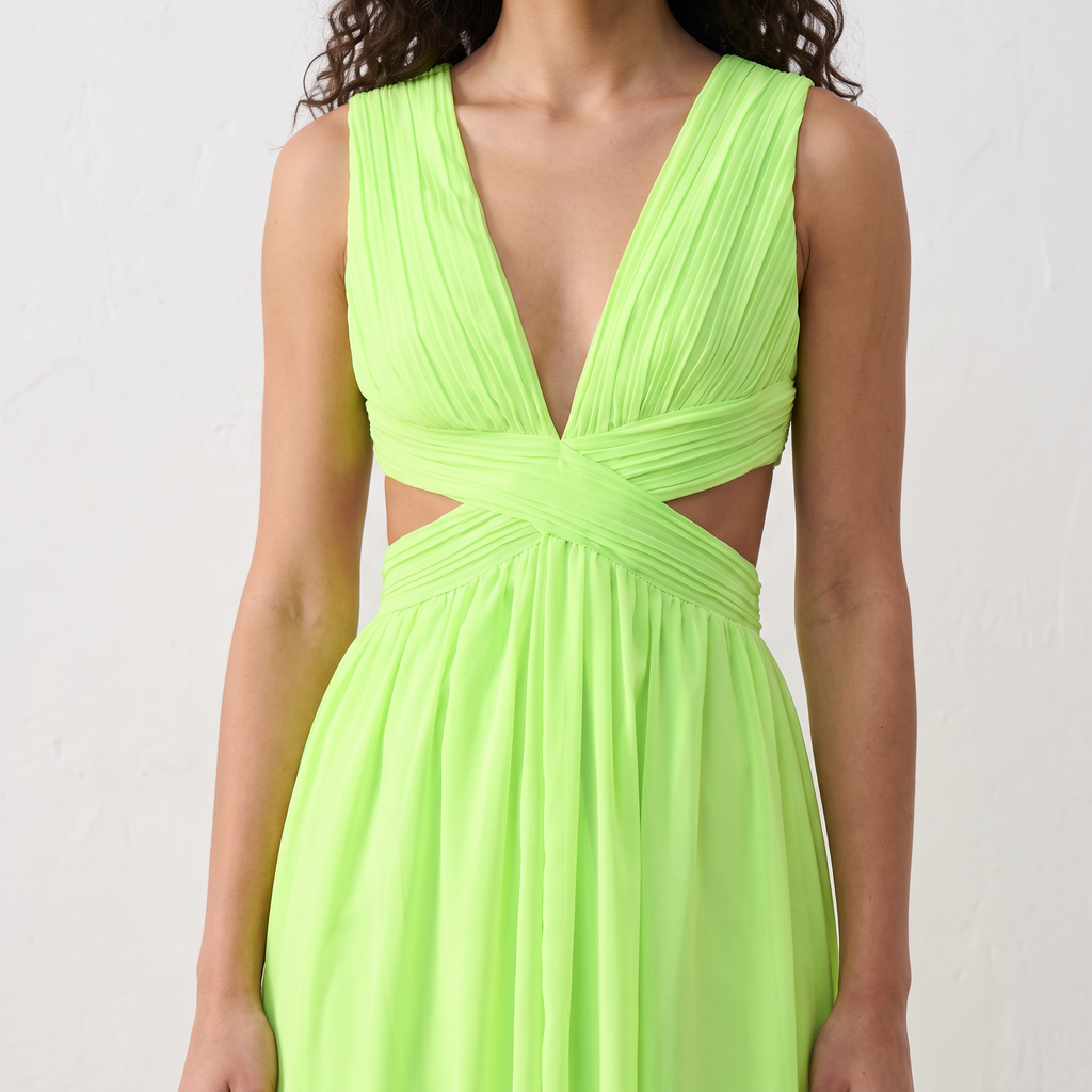 Cross-Waist Maxi Dress