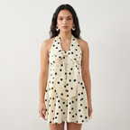 Polka Charm Halter Dress