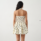 Polka Charm Halter Dress