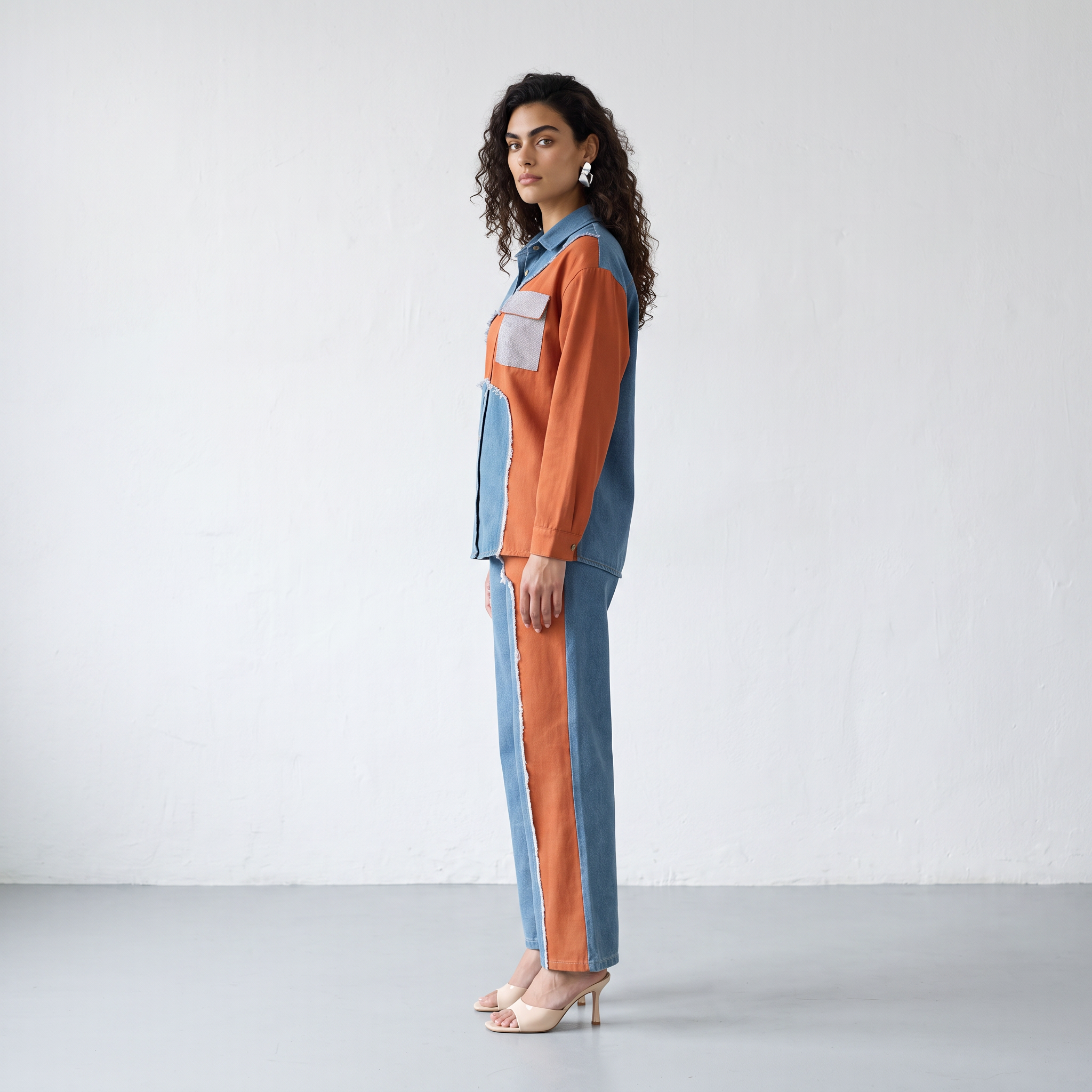 Rhineblock Denim Two-Piece Set