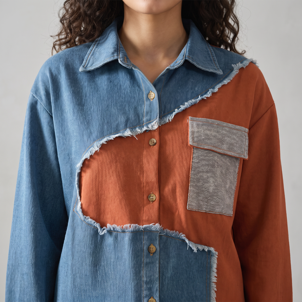 Rhineblock Denim Two-Piece Set