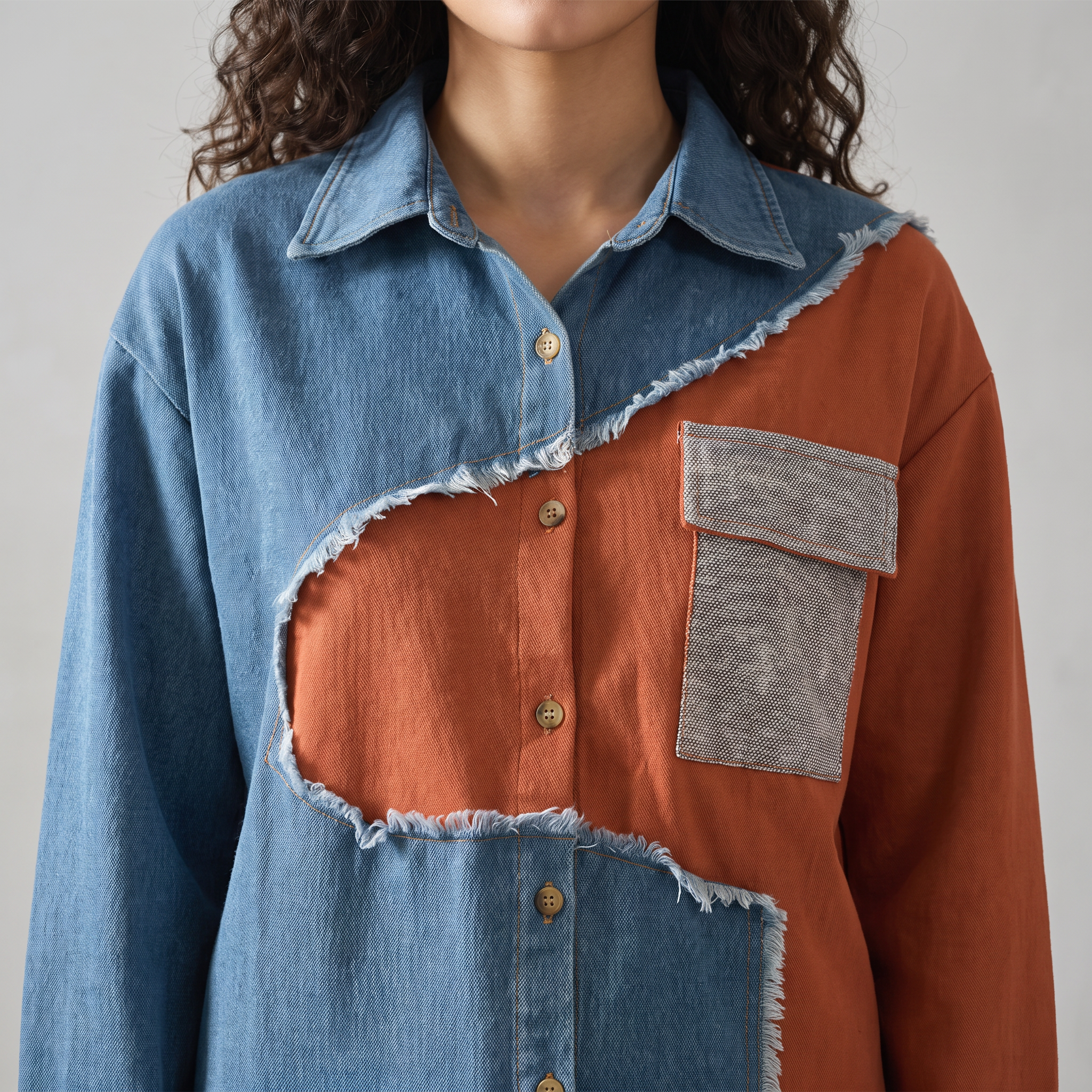 Rhineblock Denim Two-Piece Set