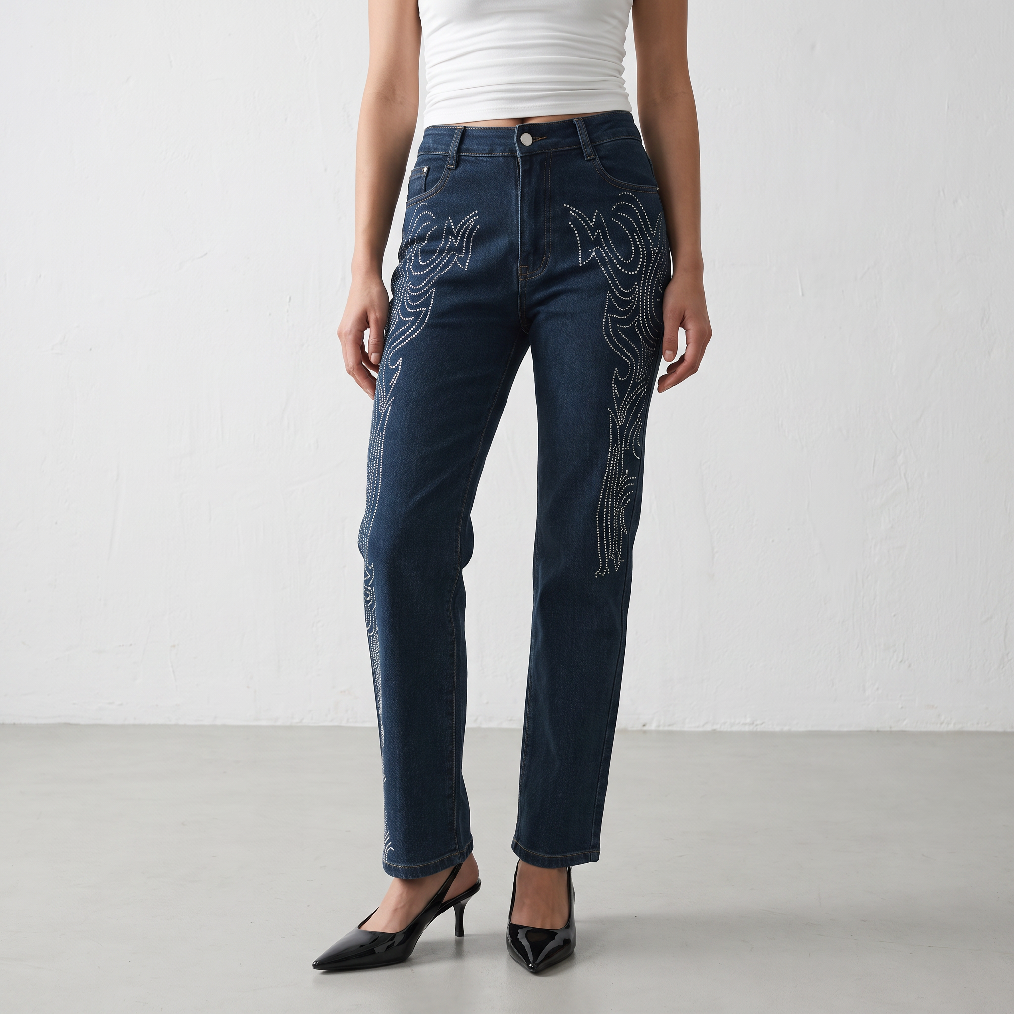Rhinestone Swirl Jeans