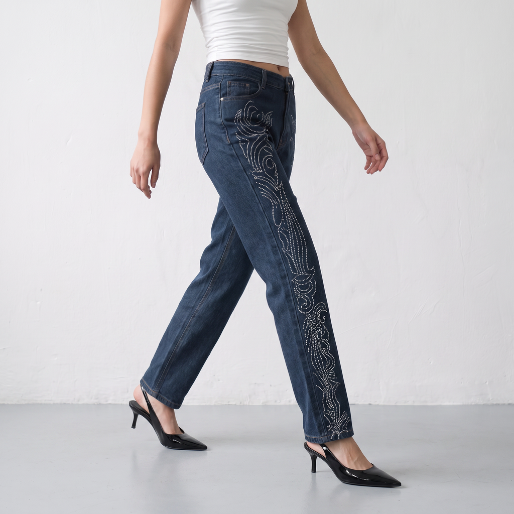 Rhinestone Swirl Jeans